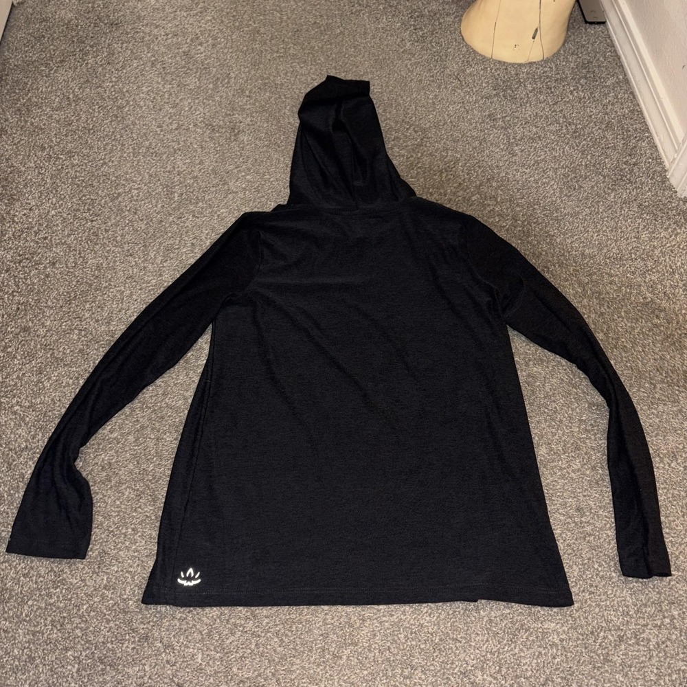 Beyond Yoga Hoodie Womens XS Space Dye Long Sleeve Pullover Black Grey - Picture 4 of 9